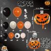 107pcs Halloween Balloon Kit 3D Eyeball Double Pumpkin Bat Halloween Balloon Arch Garland Decoration for Party Outdoor Decor Set