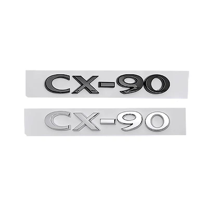 ABS Car Body Fender Side 3D Letter Emblem for Mazda CX4 CX5 CX7 CX30 CX50 CX60 CX90 C-HR Rear Trunk Badge Replaced Sticker lfpaz09