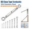 304 Edelstahl OO Geschlossener Typ Spannschloss M5 M6 M8 M10 M12 M14 M16 M20 Rostfreier Drahtseilspanner Robust Einstellbar