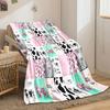 Cow Print Pink Farm Blanket Bedroom Blanket for Livingroom Couch Lunch Break Soft Throw for Friend's Festival Gift