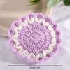 Hand-knitted Sunflower Round Coasters INS Floral Crochet Coaster Reusable Insulation Pads Woven Coffee Cup Pad Decoration
