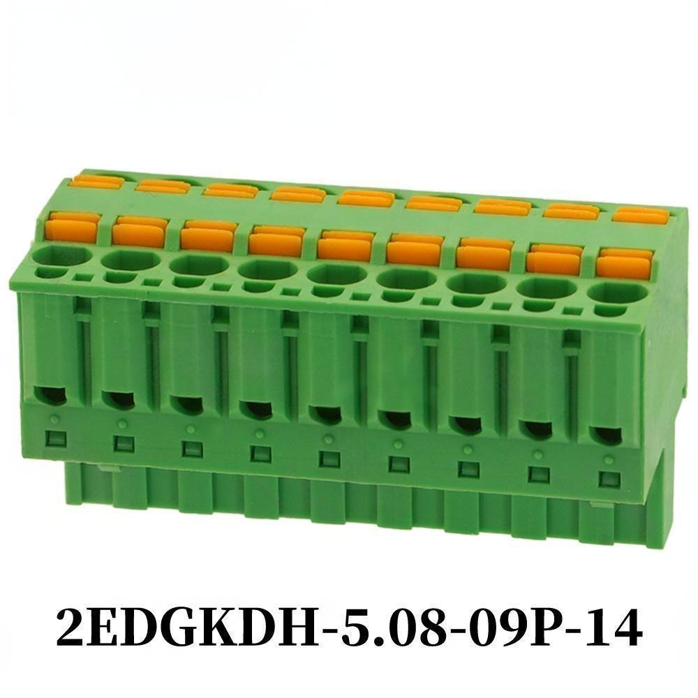 1pc 2EDGKDH-5.08 Spring Loaded Terminal Blocks Weld-free Screw-free Quick Press Wiring For Electrical Equipment