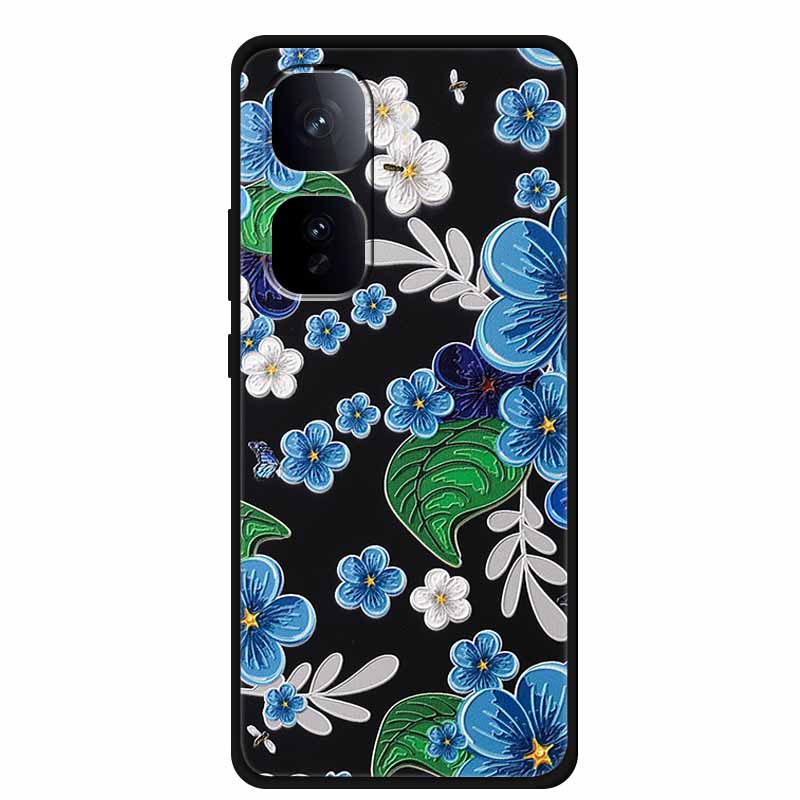 3D Emboss Case For Vivo iQOO Neo 10 Pro Plus Phone Case Flower Silicone Soft Back Cover Coque For Vivo iQOO Neo10 Pro Case Funda