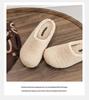 2025 Winter Women's Furry Outdoor Shoes, Velvet-Lined, Thickened, Closed-Toe Fur Slippers, Warm Lambswool Loafers