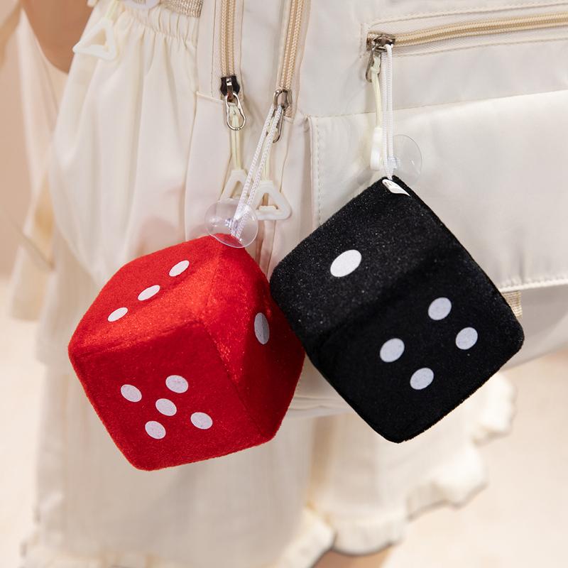 10Cm Funny Dice Hanging Pendants Creative Game Props Sponge Filling Colorful Dice Keychain Backpack Hangings Decoration Gifts