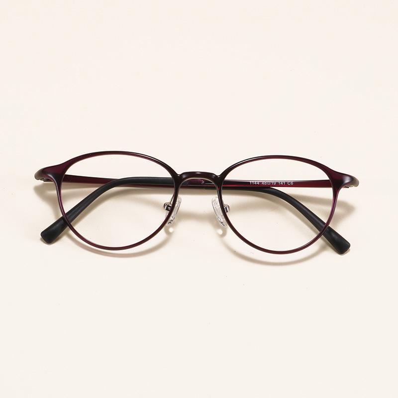 1144 Ultralight Tungsten-Carbon Plastic Myopia Eyeglass Frames for Men & Women - Small Oval Student Optical Glasses