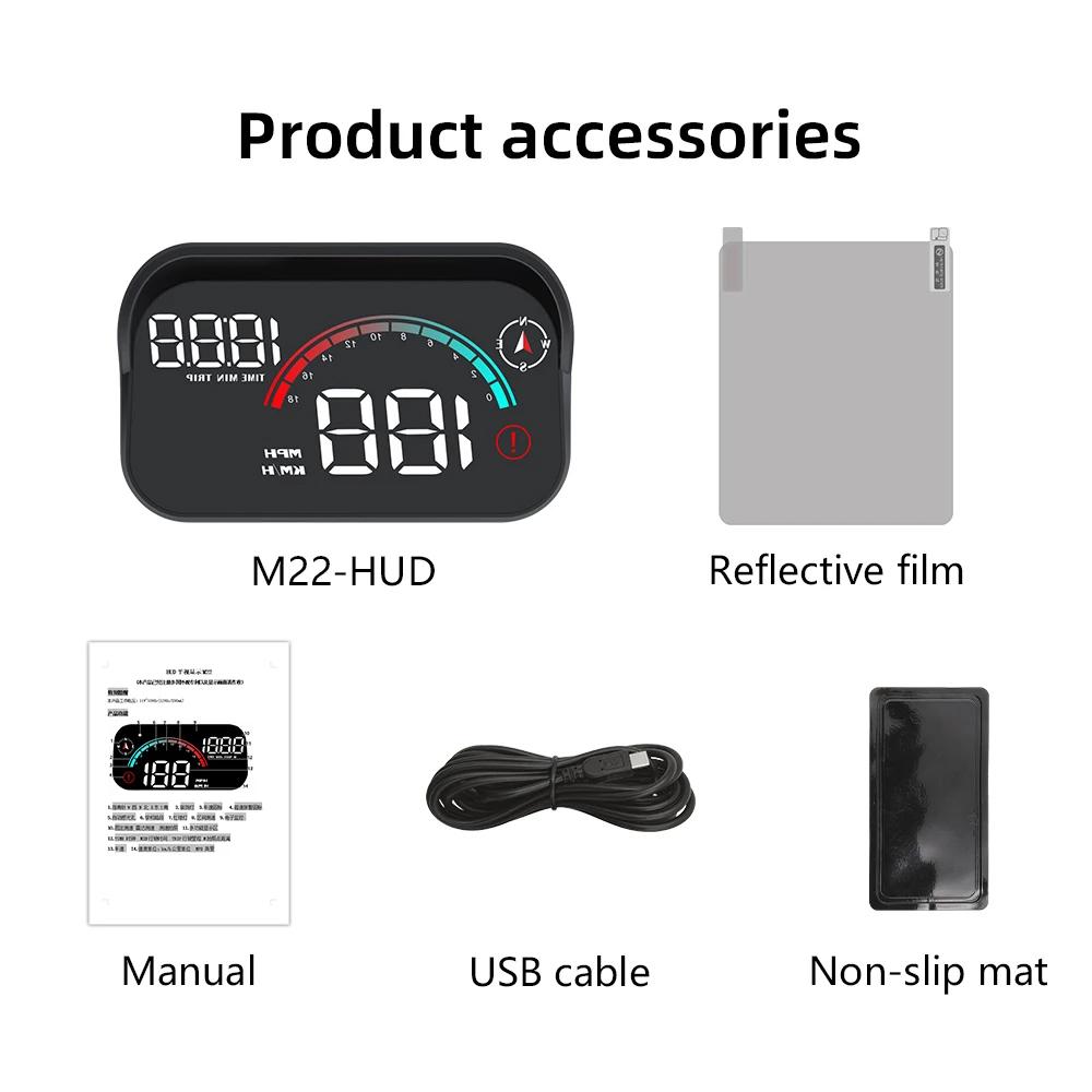 Car Head Up Display Windshield Projector Car GPS HUD Universal Digital GPS Speed Km/h LCD Projection On Glass Car Speedometer 2026 HUD
