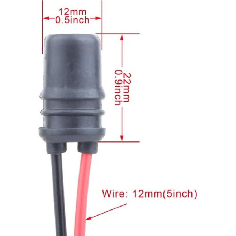 10pcs T10 194 Round Pre-Wired Female Socket for Bulbs Replacement