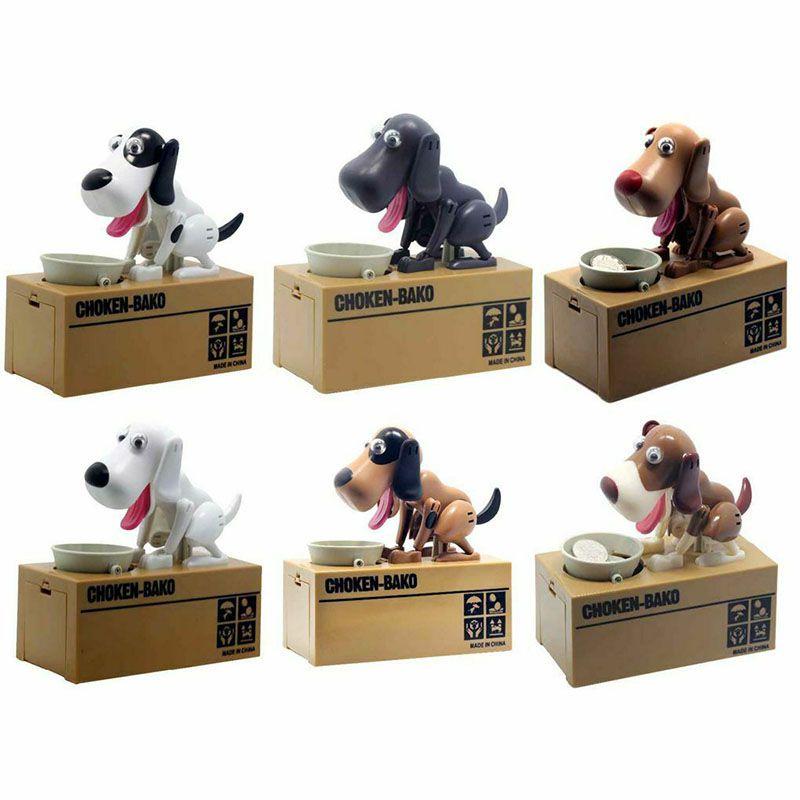 Rozkošný štěněcí prasátko s vtipnou automatickou akcí jedení pro děti