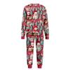 Set de pijama din flanelă cu imprimeu de Crăciun coordonat pentru familie, cu bluză cu mânecă lungă și pantaloni