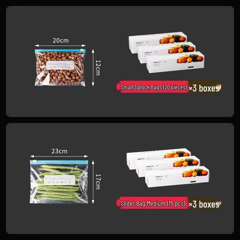 Miaojiayi Food-Grade Slider Lock Storage Bags