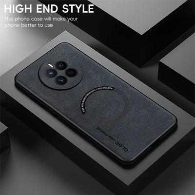 Für Huawei Mate 50 50 Pro 50E Feines Loch Schafsleder Magnetisches TPU Weiche Kante Anti-Fall Anti-Fingerabdruck Handyhülle