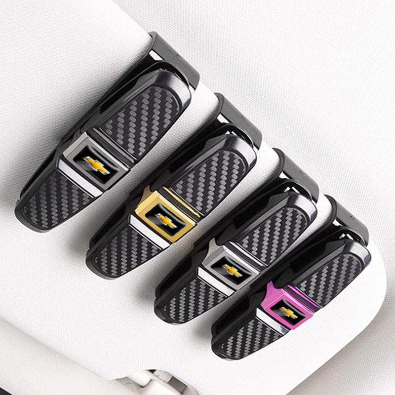 Clip para Gafas de Parasol de Coche ABS Sujetador Rápido para Tarjetas y Tickets Para Chevrolet Cruze Malibu Colorado Suburban Equinox Blazer Trax Camaro
