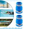 Universal Swimming Pool Hose Connector 2 Rubber Adapters 4 Stainless Clamps Secure Pool Maintenance Tool