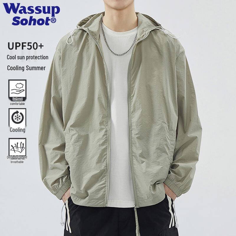 Wassup Sohot Men's UV Protection Ice Silk Sun Jacket
