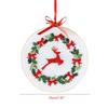 Full Ranges of Stamped Christmas Ornament Embroidery Set for Beginner, Christmas Wreath Cross Stitching Starter Kits