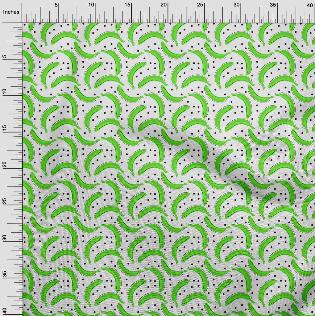 oneOone Cotton Flex Green Fabric Fruits Pineapple Sewing Fabric By The Yard Printed Diy Clothing Sewing Supplies 40 Inch
