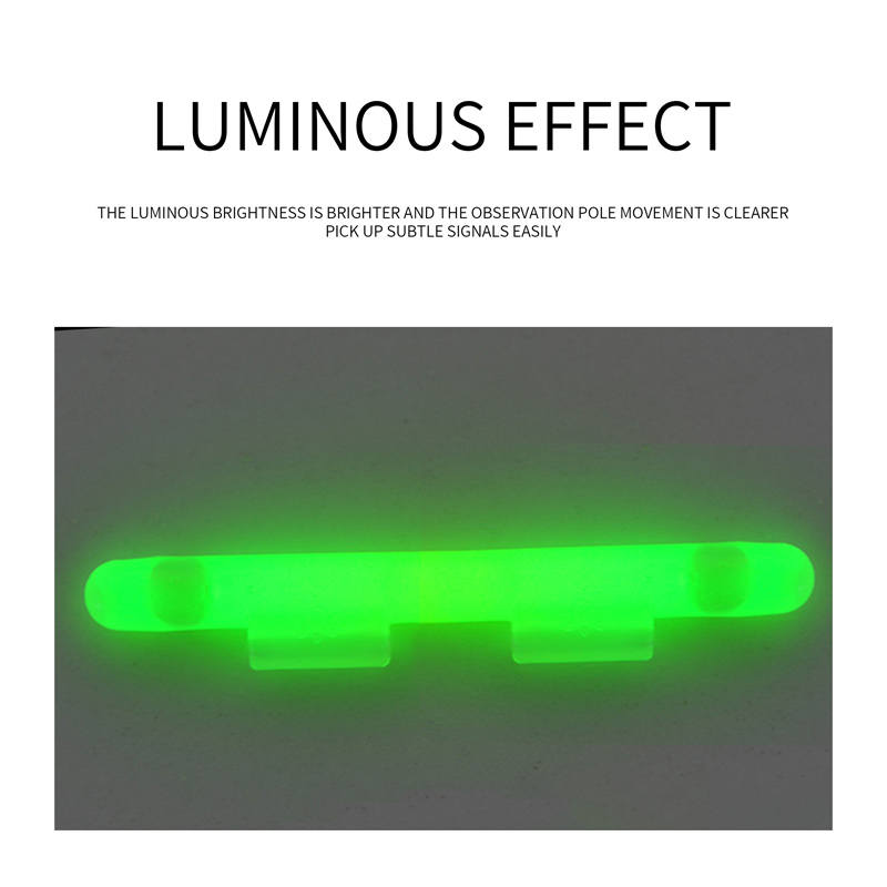 10 STÜCKE(5 Taschen) Fischerei Leuchtstäbe Leuchtende Fischerei Fluoreszierende Nachtfischerei Beleuchtungsstab Clip-On Dunkler Leuchtstab S M L XL