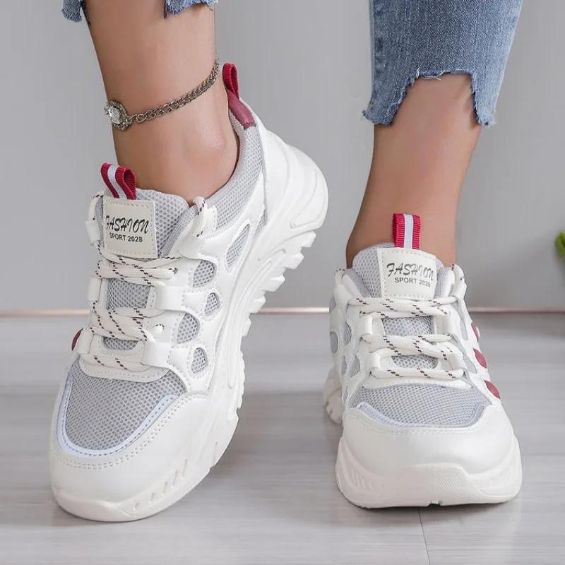 Casual Running Sneakers Fashion Fitness Sports Women Shoes Spring and Autumn Breathable Mesh Shoes Comfortable Jogging Trainers