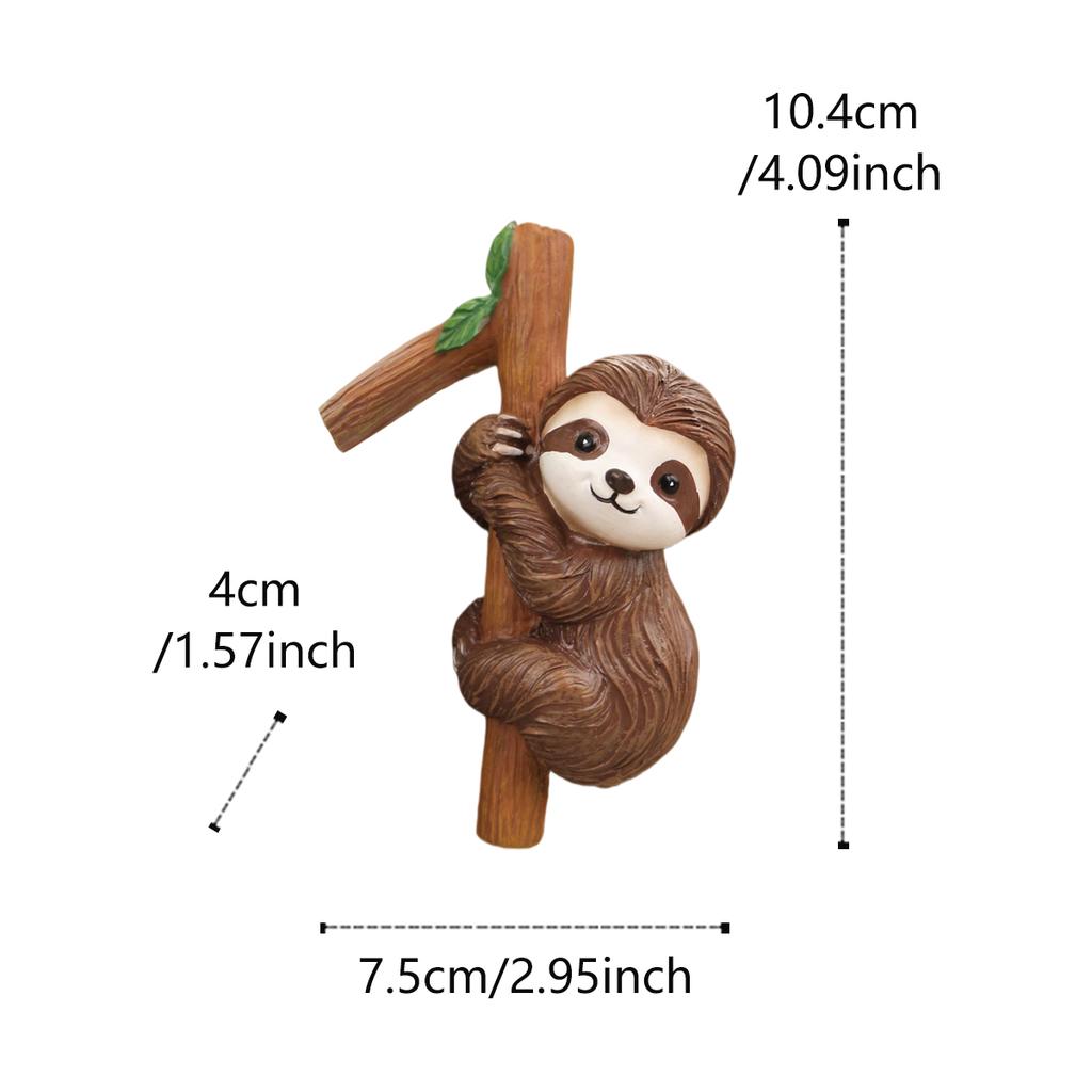 1 sloth climbing pendant, cute design/fun scene decoration, flowerpot/water cup/fish tank multi scene decoration