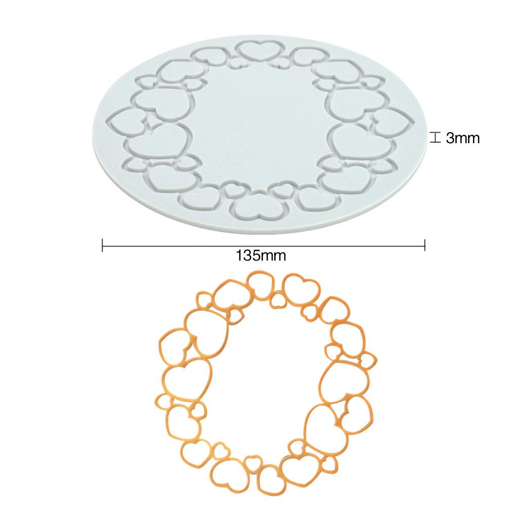 Multi-style Cake Lace Cushion Love Bubble Leaf Molecular Cuisine Creative Chinese Food Plate Silicone Mold Kitchen Baking Tool