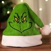 Grinch Green Christmas Hat With Thick Double Sided Velvet For Winter Holiday Celebration