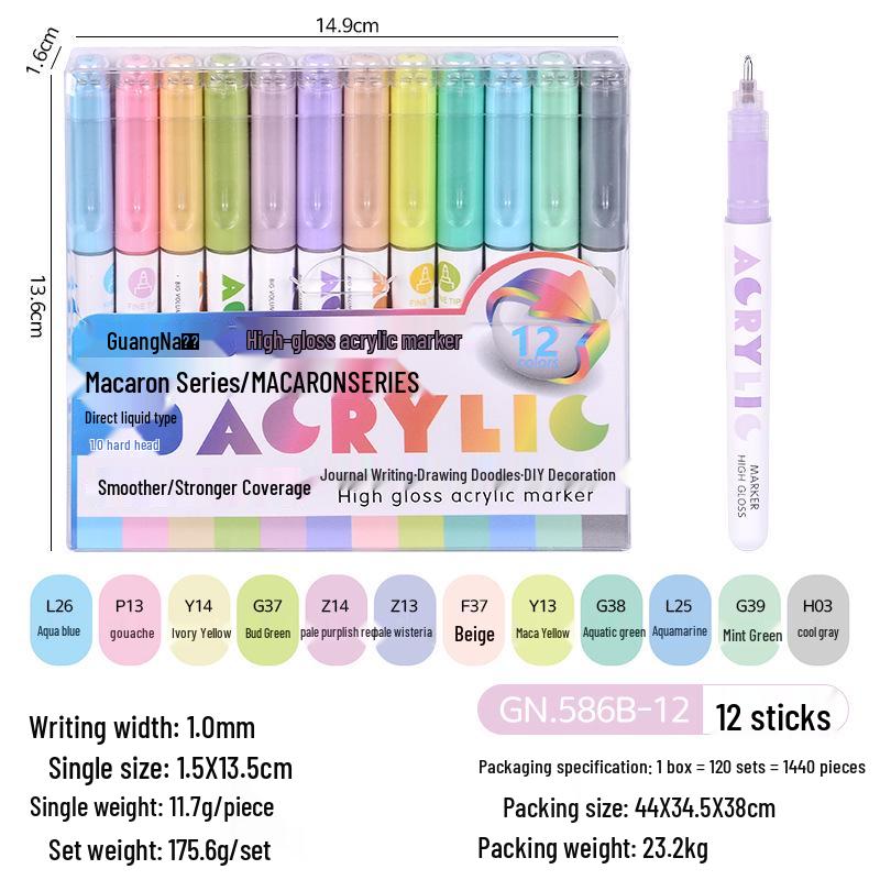 168-Color Set of Smooth, Water-Based Acrylic Ink Markers for Art and Highlighting