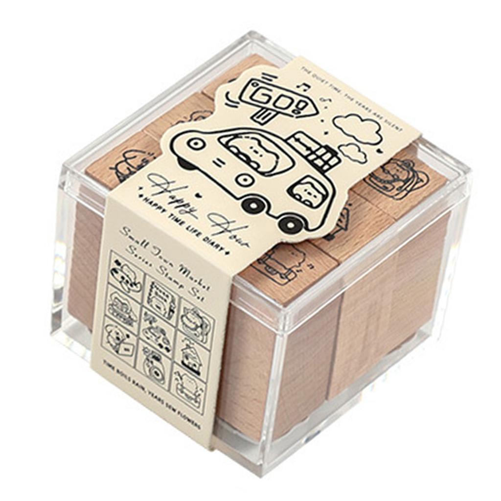 Lovely Cats Stamp Wood Rubber Stamp Cartoon Dogs Stamps Decorative Stamps for Scrapbooking Journals Card Making