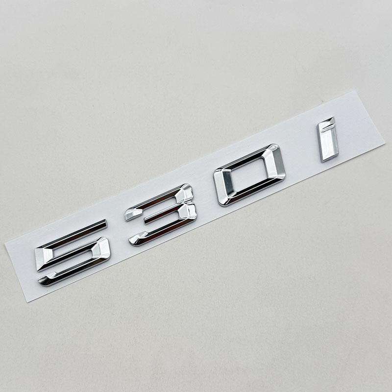 3D ABS Car Letters Logo 520i 528i 530i 535i  Badge Sticker Rear Trunk Emblem For BMW 5 Series 530i 520i Tail Marking Accessories