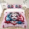 3pcs Harley Quinn, Clown Bedding Set, Duvet Cover and Pillowcases Machine Washable Seasons All Suitable, Design for Bedroom (No Filling)257