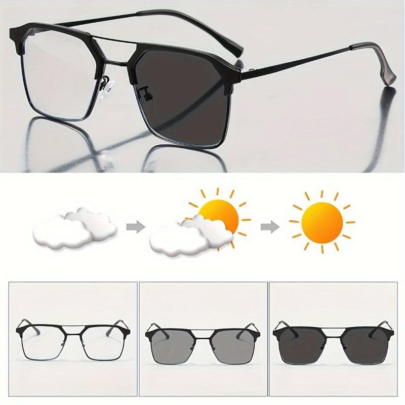 Unisex Pochromic Glasses Business Casual Full Frame for Mobile Computer Use