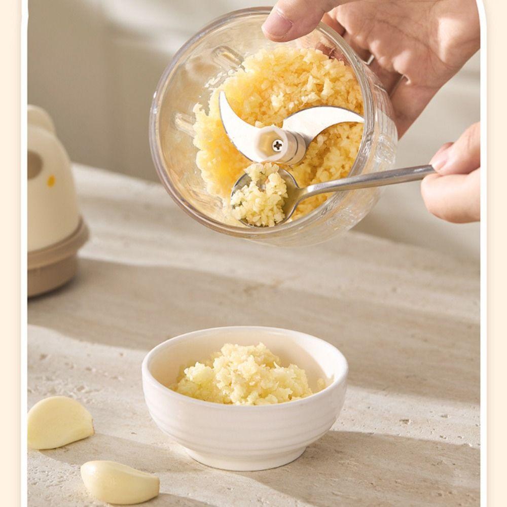 Durable Mini Garlic Mincer Rechargeable Food Processor Garlic Masher Machine  Restaurant