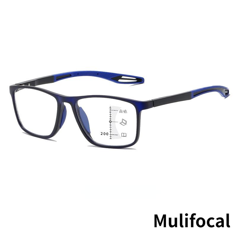 Multifocal Reading Glasses Men TR90 Anti-blue Light Women Progressive Eyewear Ultralight Sports Farsight Eyeglasses +1.0 To +4.0