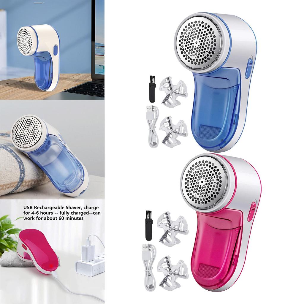 Portable Lint Remover Fabric Shaver Removal Trimmer Interchangeable Blade