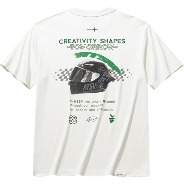 Anta Simple Round Neck Casual Letter Print Sports Short Sleeve T-Shirt Unisex Tops 172631112V-2
