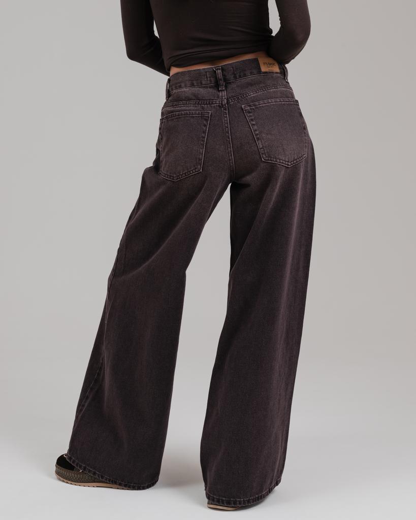 Джинсы широкие Its Basic 3096 36 коричневые