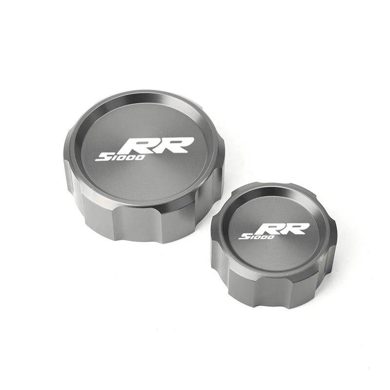 Moto Accessories Aluminum Front Rear Brake Fluid Reservoir Cap Oil Cylinder Cover For BMW S1000RR S 1000 RR 2008-