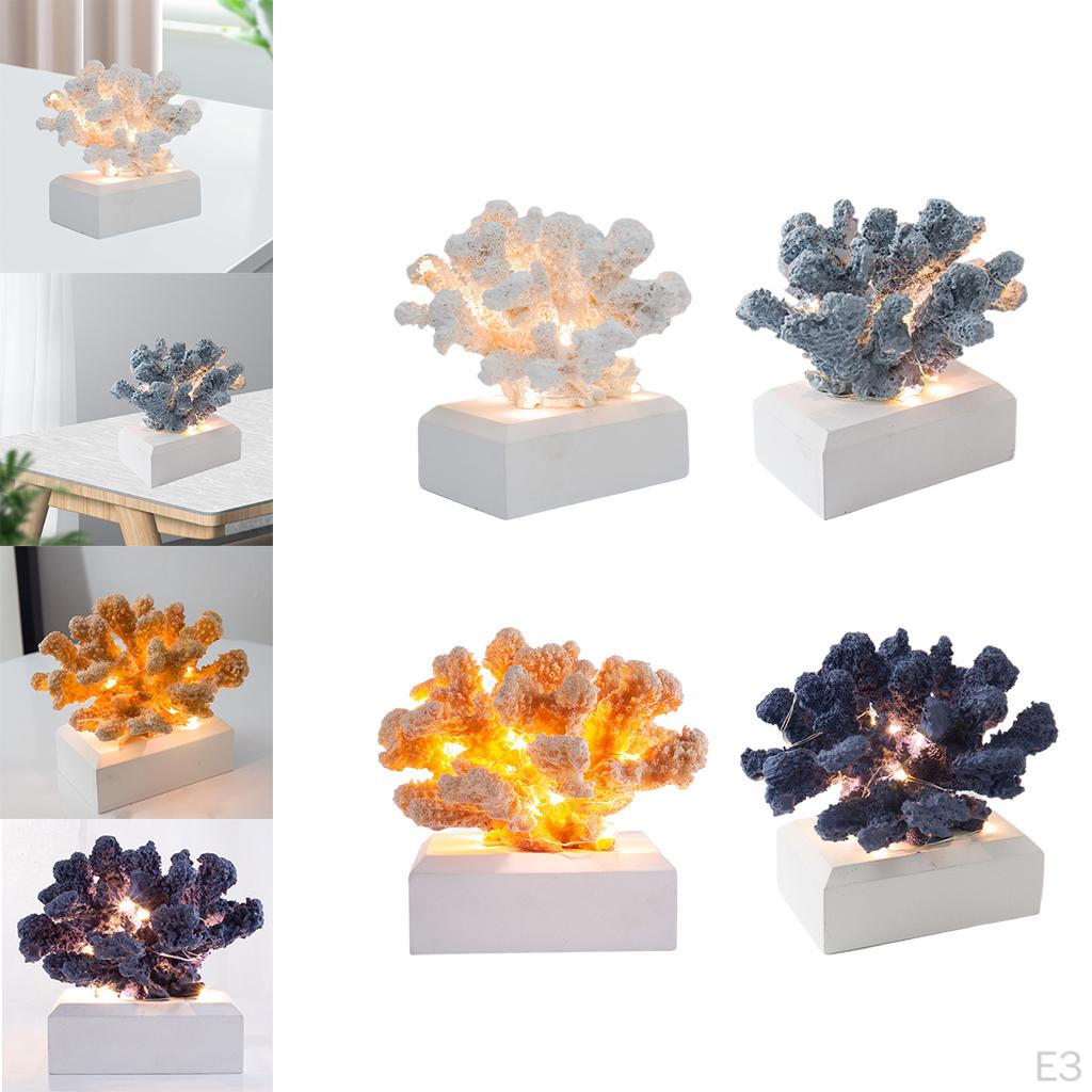 Figurines LED Sculpture Statue Artwork Creative Luminous Crafts AAA Batteries(Not Included) Ornament