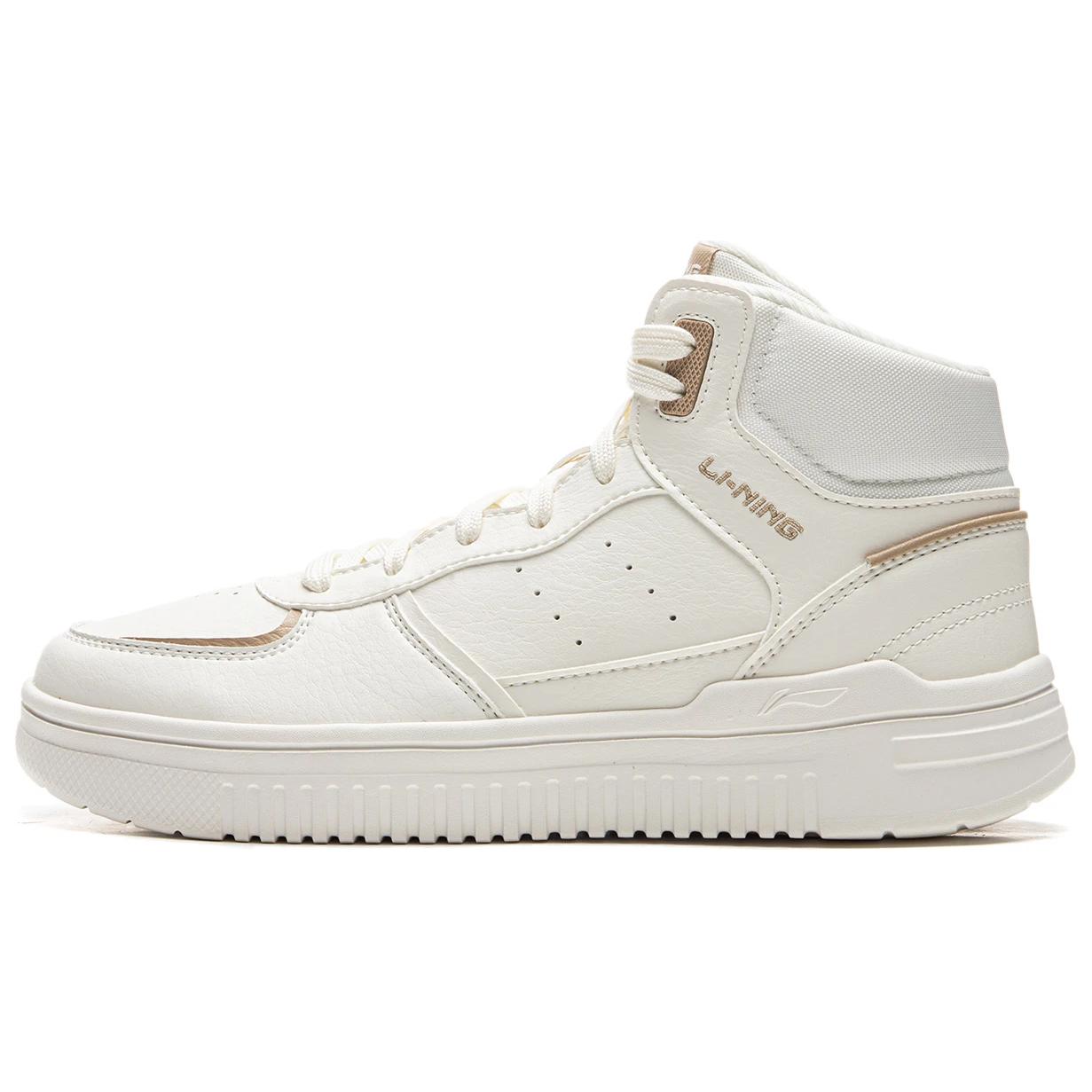 

new LiNing Qingyun Anti-Slip Wear-Resistant Breathable Height Increasing High-Top Casual Shoes Women s Mist White 39