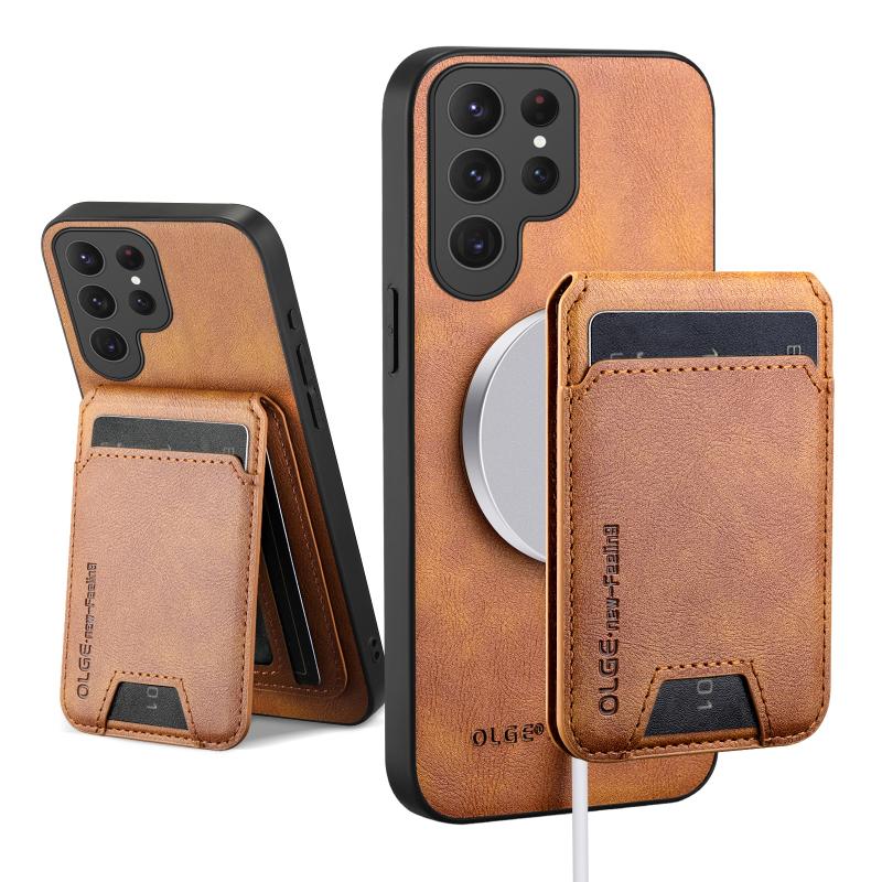 Magnetic Flip Magsafe Leather Phone Case For Samsung Galaxy S26 S25 Ultra Edge S24 S23 S22 S21 FE Plus FE + Card Slot Wallet