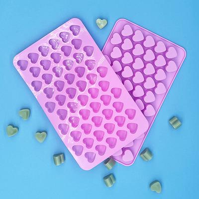Molde de silicona antiadherente reutilizable para chocolate, 55 cavidades, forma de corazón, para crear delicias