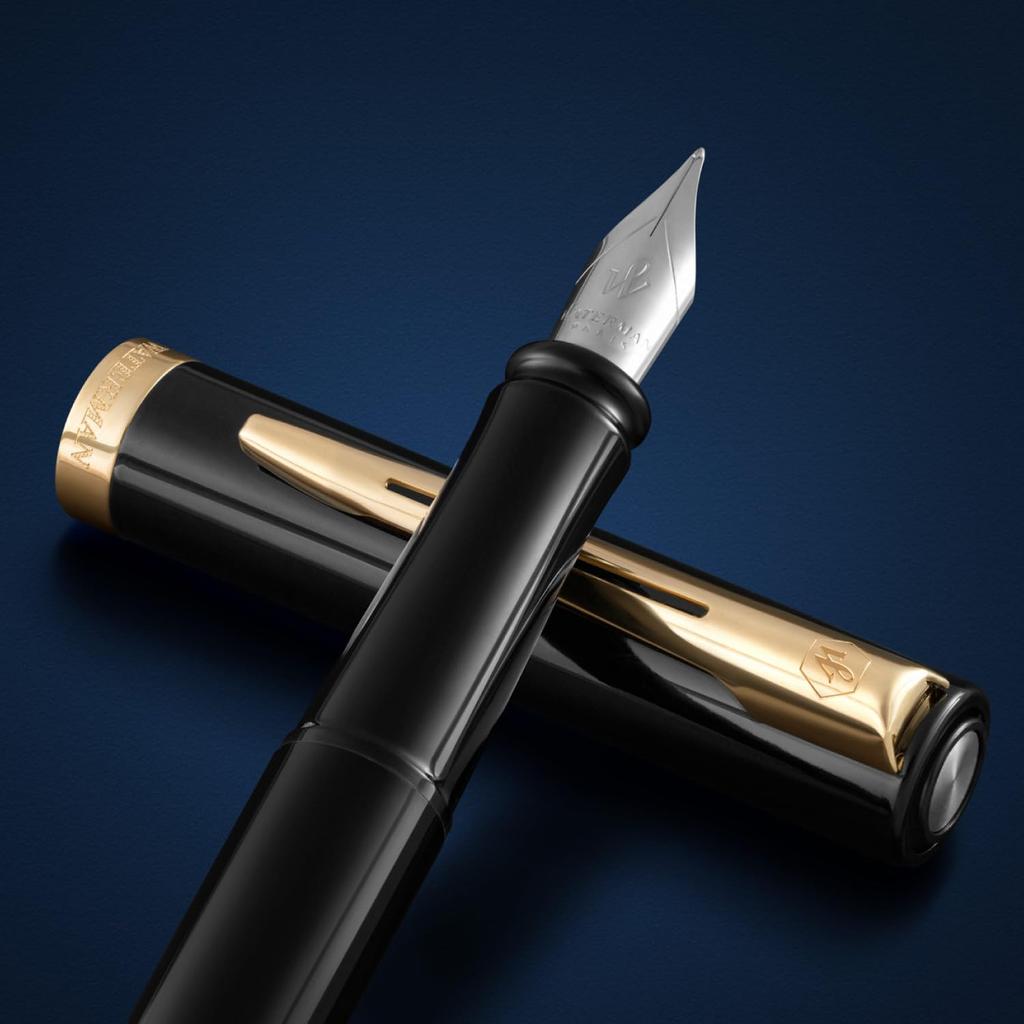 WATERMAN Impression Füllfederhalter Schwarz Fein Geschenkbox Luxusartikel 2225541 Stift, GT, Feder, Enthalten, Geschenk, Nr.