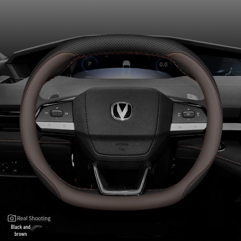 Changan Univ CS55 Plus/Yidav Unik Ultra-Thin Genuine Leather Steering Wheel Cover