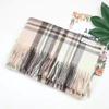 Korean Style Plaid Double-Sided Warm Thick Scarf for Couples and Students, Versatile Autumn/Winter Neck Warmer Shawl