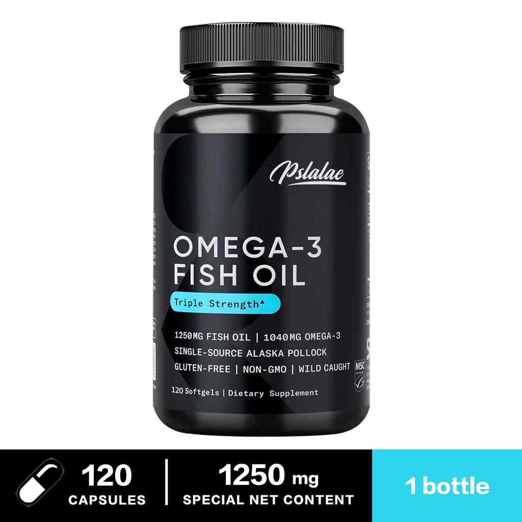Pslalae - Omega-3 Fish Oil Capsules - Heart, Brain, and Joint Health