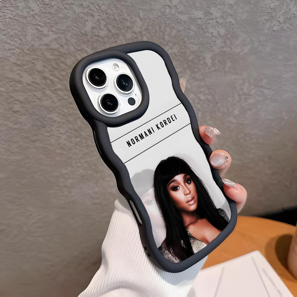 Normani Kordei Wavy Edge TPU Mobile Phone Case for iPhone 17 16 15 14 13 12 11 Air Pro Max Plus Colorful Cover