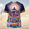 T-shirt Ancient Egypt Gods Goddesses Pharaoh Men T Shirts 3D Print Short Sleeve Gym Tees Unisex Pullover Tops