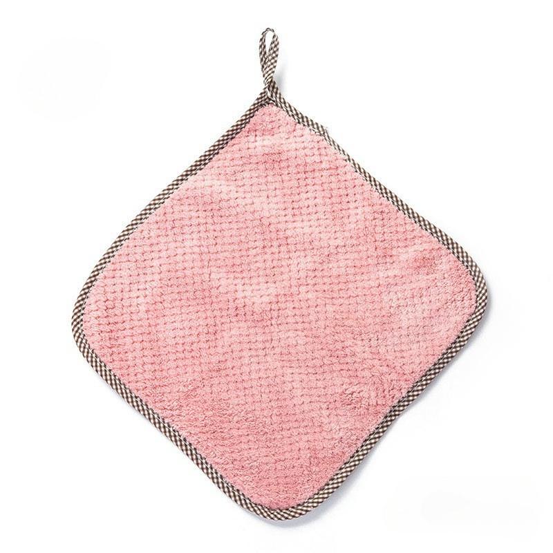 Kitchen Cleaning Coral Velvet Towel Rag Non-stick Oil Dish Cloth Double-sided Absorbent Thickening Scouring Tools Accessories