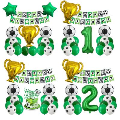 Neue Fußball Trophäe Aluminiumfolienballon Flaggen Set Geburtstagsballon Party Dekoration Sportthema