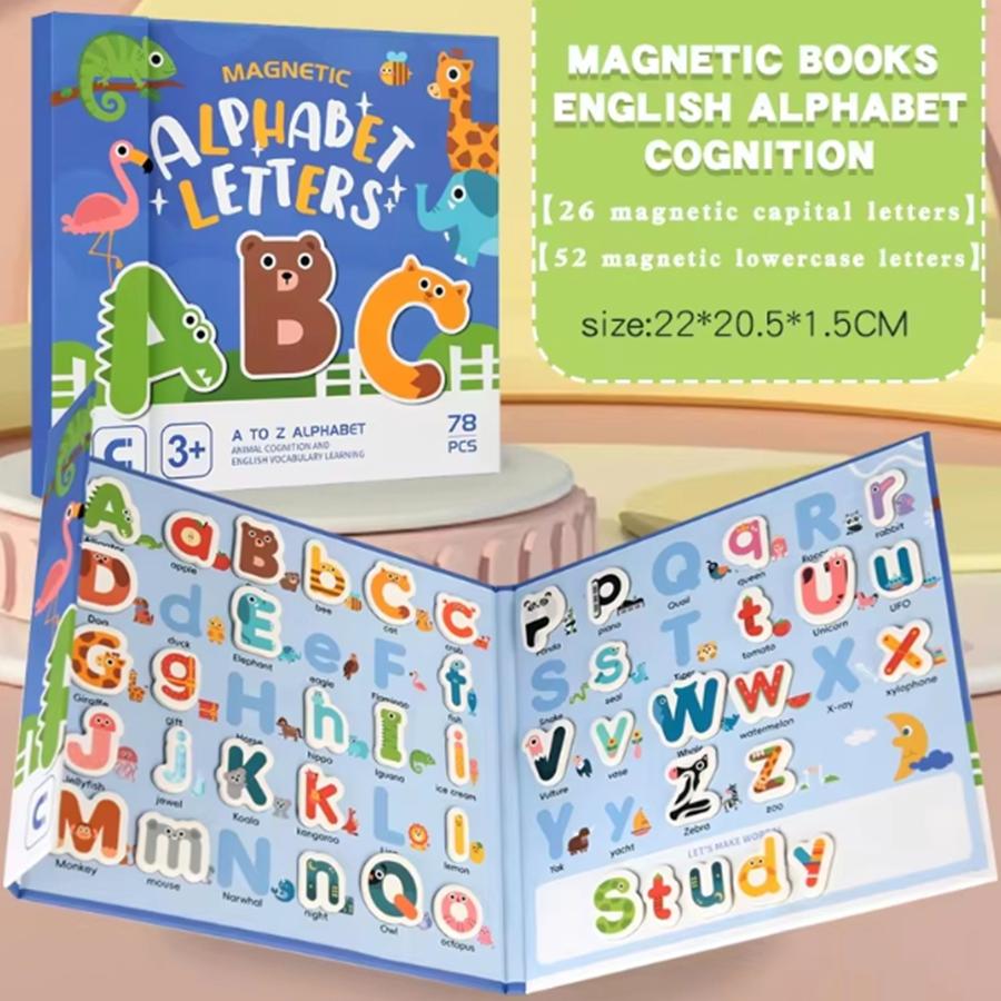 Montessori Magnetic Letter/Number Cognition Matching Game for Kids Spelling/Counting Learning Puzzle Toy Toddlers Quiet Book
